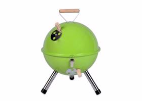 Faszenes grill kerek Mini BBQ Zöld