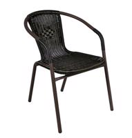 GARTHEN Kerti rattan szék 73x53x60 cm sötétbarna