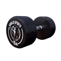 Gorilla Sports Egykezes súlyzó fekete/fehér 15 kg