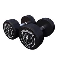 Gorilla Sports Kerek gumi súlyzók 2 x 12,5 kg