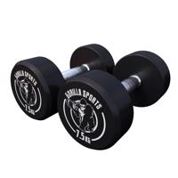 Gorilla Sports Kerek gumi súlyzók 2 x 7,5 kg