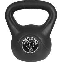 Gorilla Sports Kettlebell súlyzó műanyag 10 kg fekete