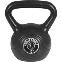 Gorilla Sports Kettlebell súlyzó műanyag 2 kg fekete