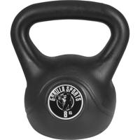 Gorilla Sports Kettlebell súlyzó műanyag 8 kg fekete