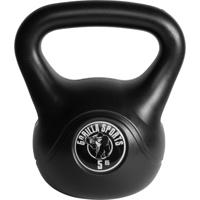 Gorilla Sports Kettlebell súlyzó műanyag fekete 5 kg