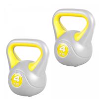 Gorilla Sports Kettlebell súlyzó szett  műanyag 2 x 4 kg