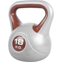 Gorilla Sports Kettlebell súlyzó vinil 18 kg barna