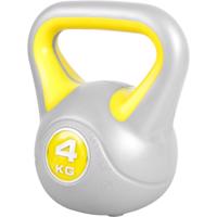 Gorilla Sports Kettlebell súlyzó vinyl 4 kg sárga