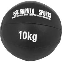 Gorilla Sports Műbőr medicinlabda fekete 10 kg