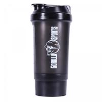 Gorilla Sports Shaker rekesszel fekete 500 ml