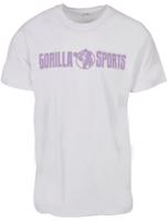 Gorilla Sports Sportpóló  fehér/lila 2 XL