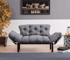 Kétszemélyes kanapé 155 x 85 x 70 cm szürke
