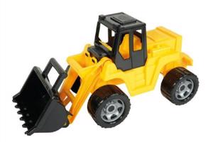 Markolóautó  Giga Trucks 62 cm sárga/fekete doboz 70x35x29cm