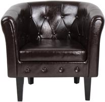 MIADOMODO Fotel Chesterfield 58 x 71 x 70 cm barna