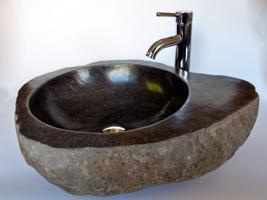 Mosdókagyló river stone The Lavabo Slice Avocado