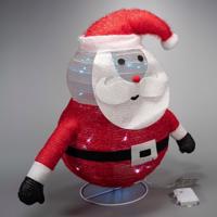 NEXOS Karácsonyi dekoráció Santa Claus 30 LED 58 cm időzítő