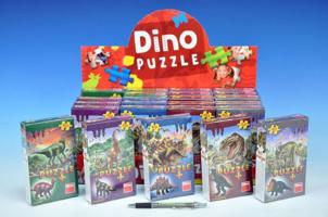 Puzzle Dinosaurus 23,5 x 21,5 cm 60 db + figura-6 féle