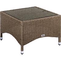 Stilista Kerti asztal 58 x 58 cm polyrattan krém