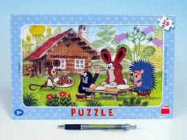 Táblás puzzle Vakond egy látogatáson 29,5x19 cm 15 db