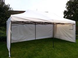 Tradgard Kerti pavilon DELUXE 3 x 6 m krémes + oldalfal