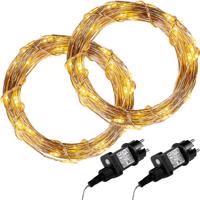 VOLTRONIC® LED lánc 2x 200 LED Meleg fehér